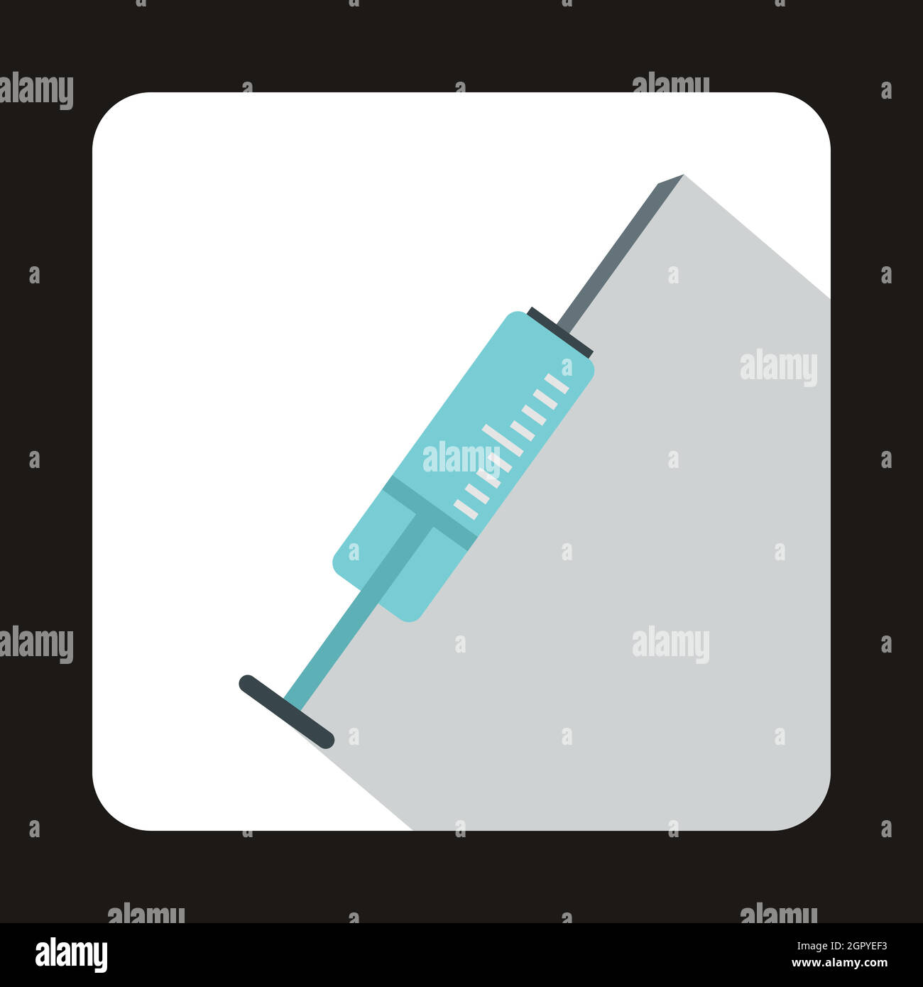 Medical syringe icon in Stock Vector Images - Alamy