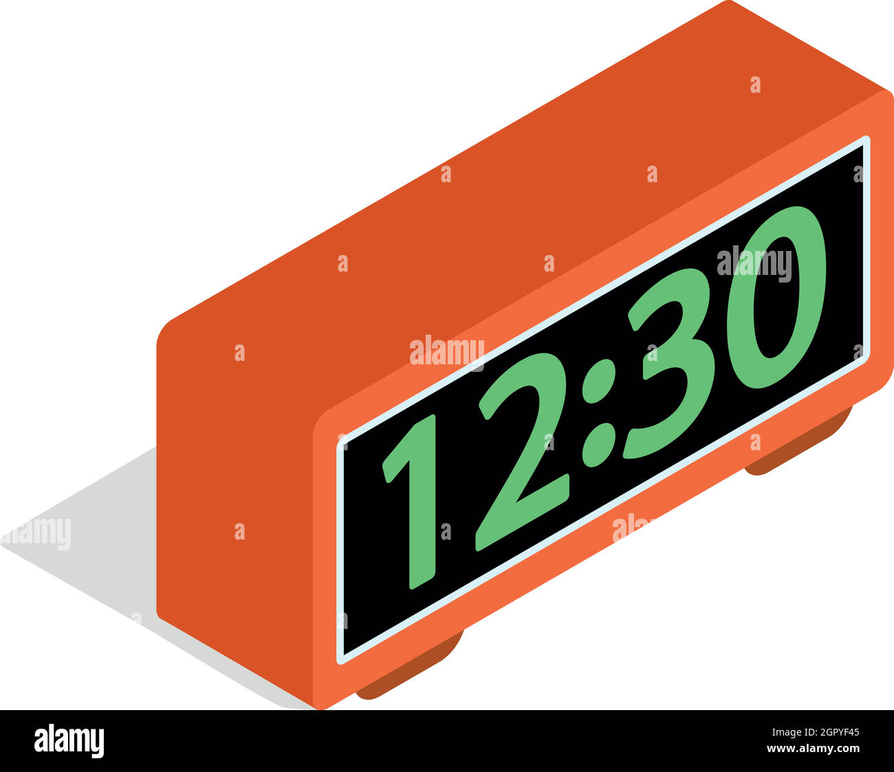 Digital clock icon, isometric 3d style Stock Vector Image & Art Alamy