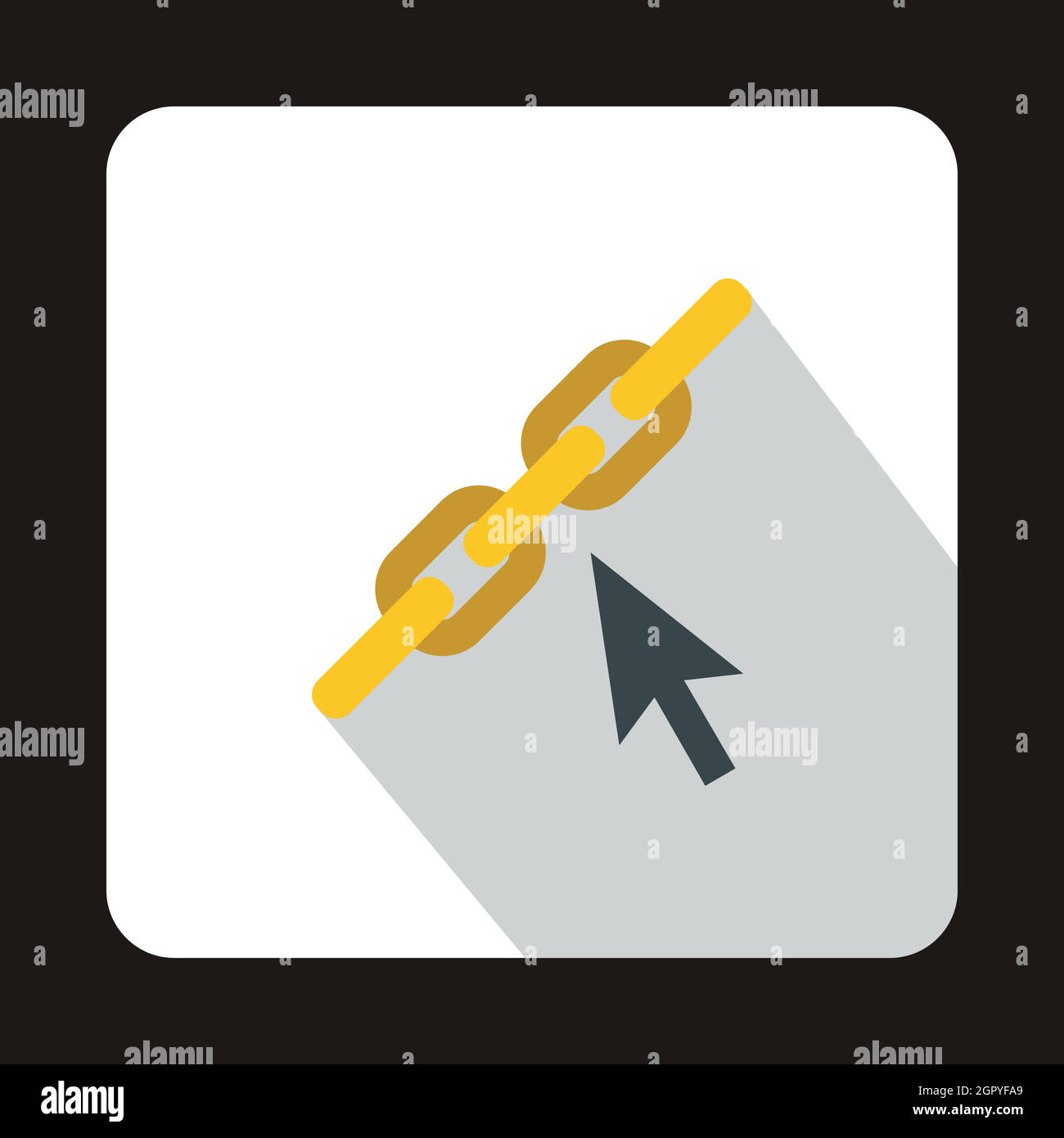 Chain link icon in flat style Stock Vector