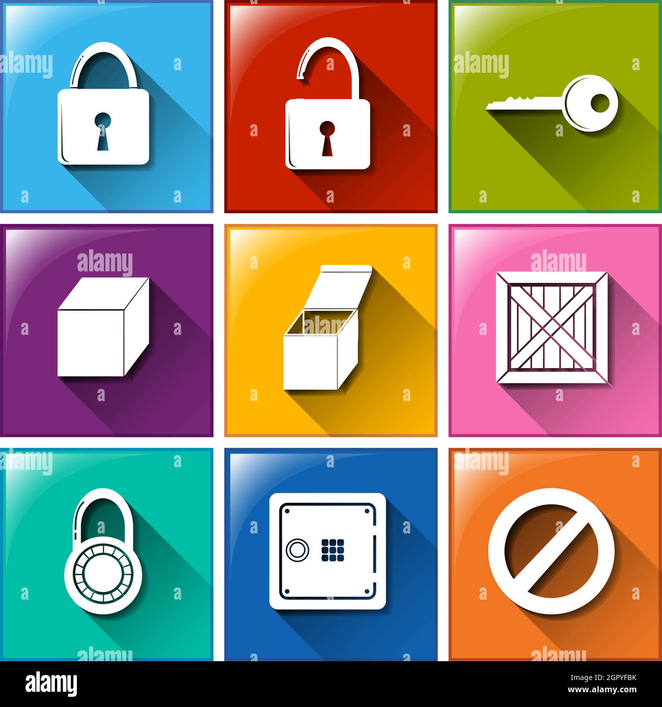 Lock buttons Stock Vector