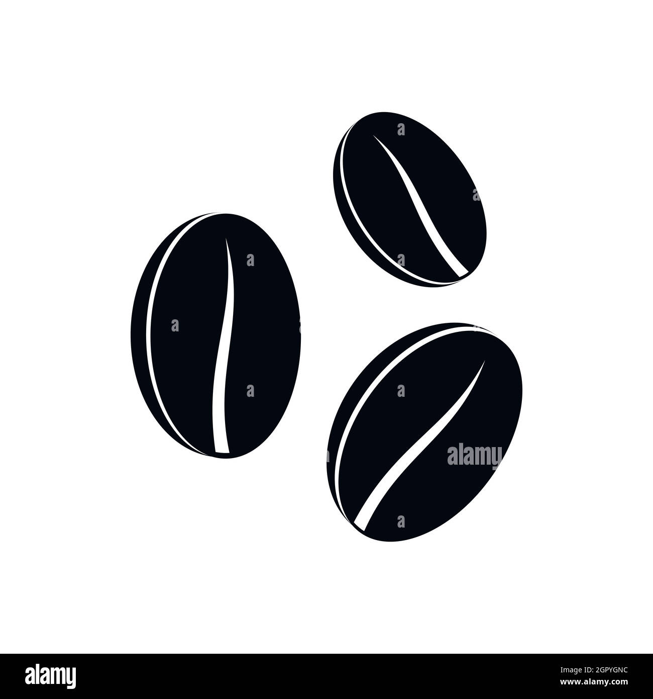 Coffee beans icon, simple style Stock Vector