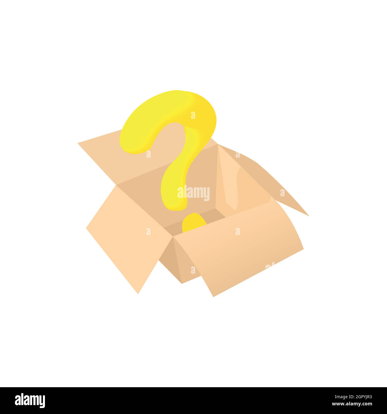 Empty box icon, cartoon style Stock Vector