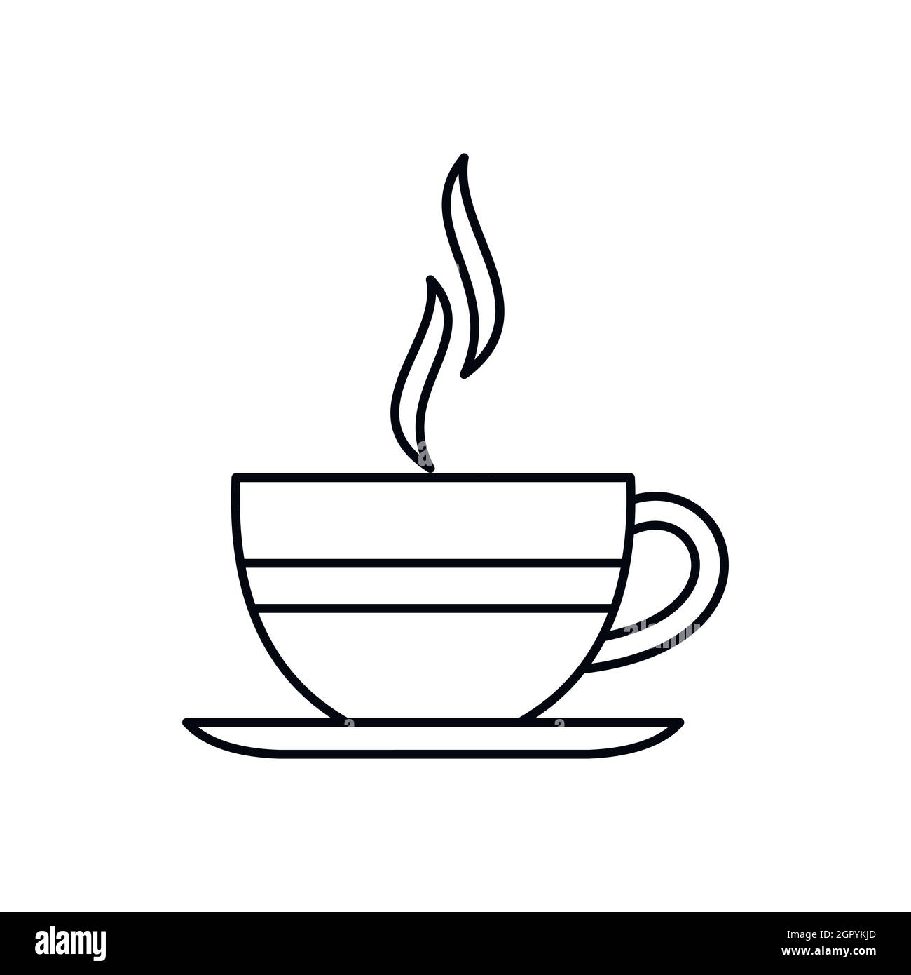 Hot drink outline hi res stock photography and images Alamy