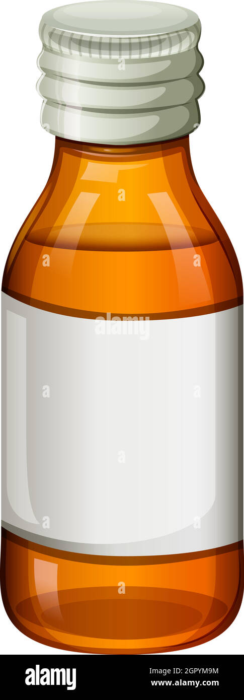 An orange medical bottle Stock Vector