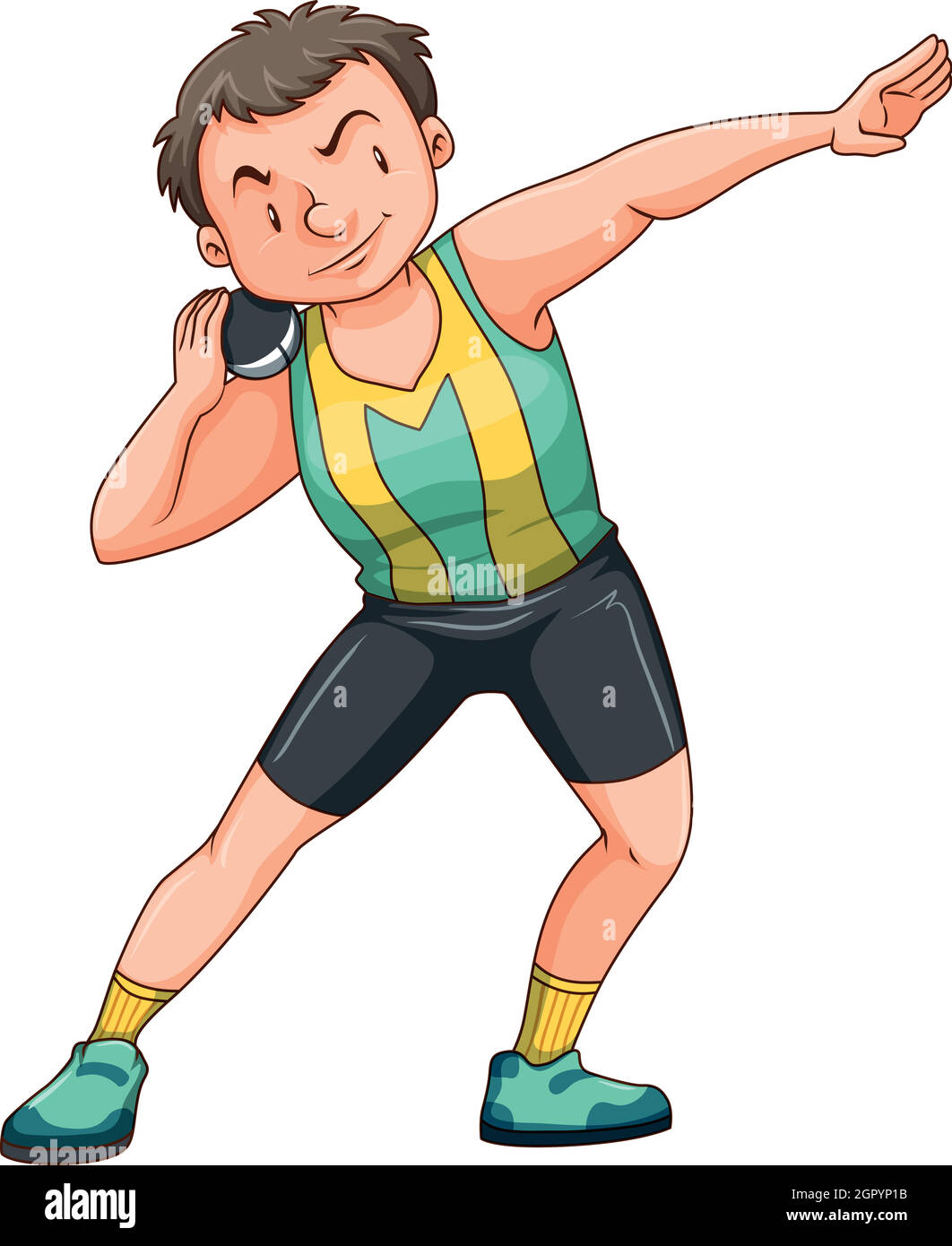 Man athlete doing shotput Stock Vector Image & Art Alamy