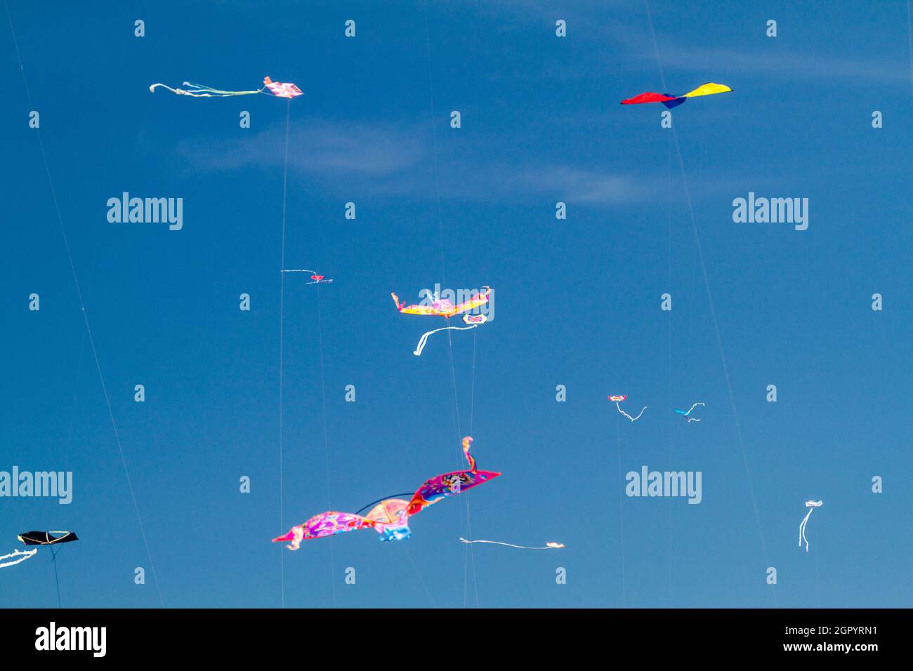 Kites flying in the sky Stock Photo Alamy