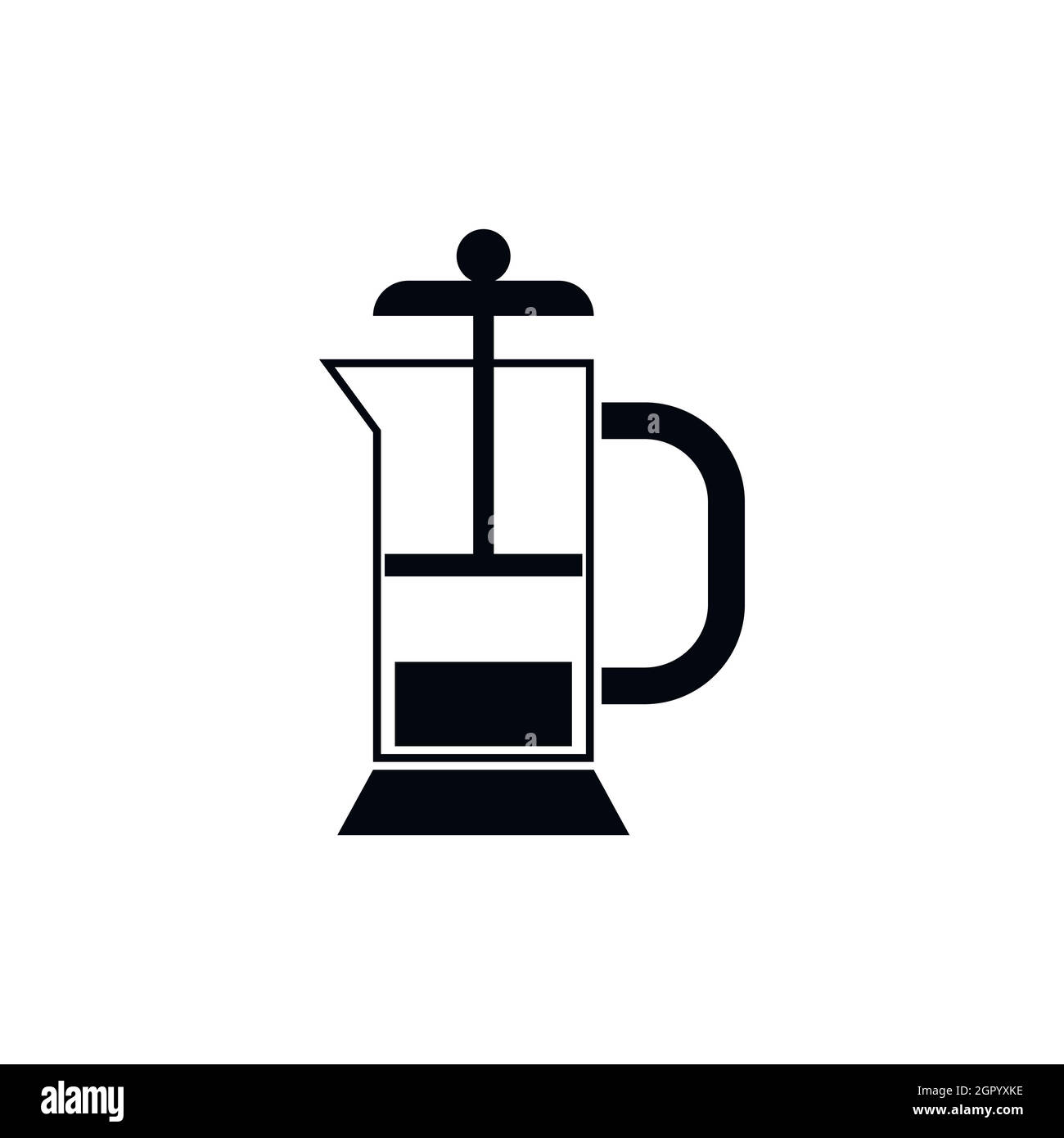 French press coffee maker icon Stock Vector
