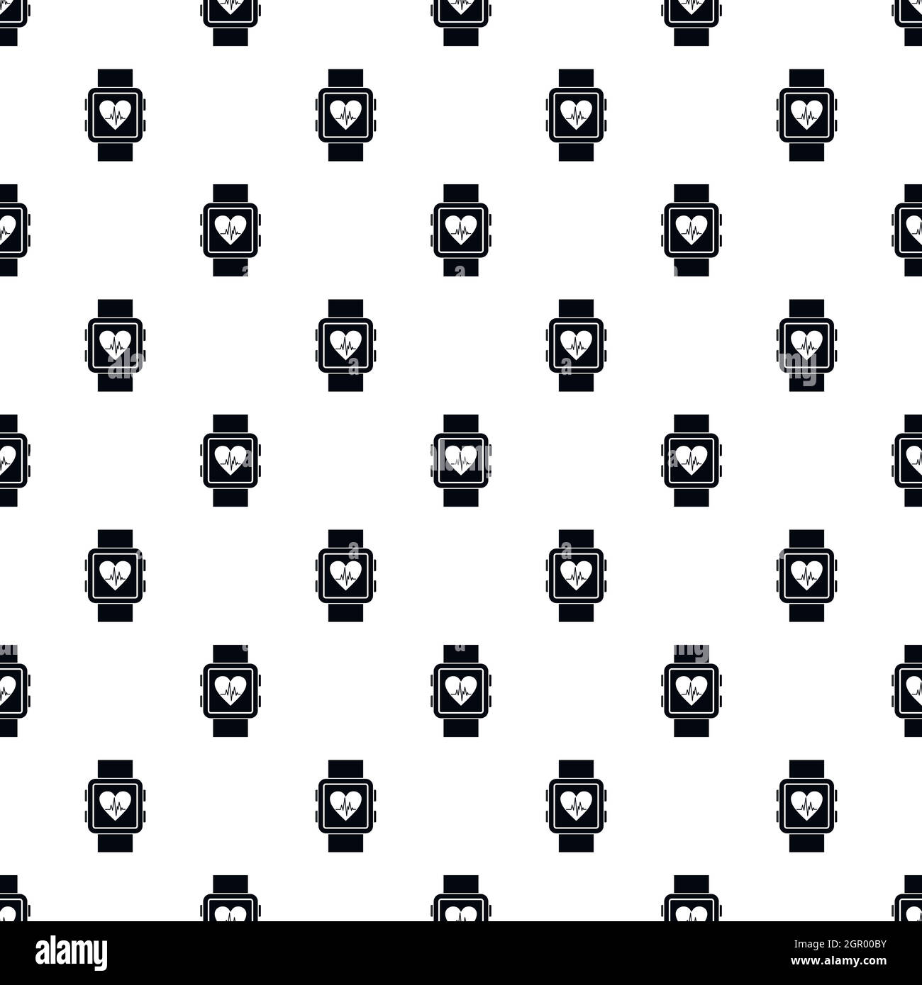 Fitness smart watch pattern, simple style Stock Vector