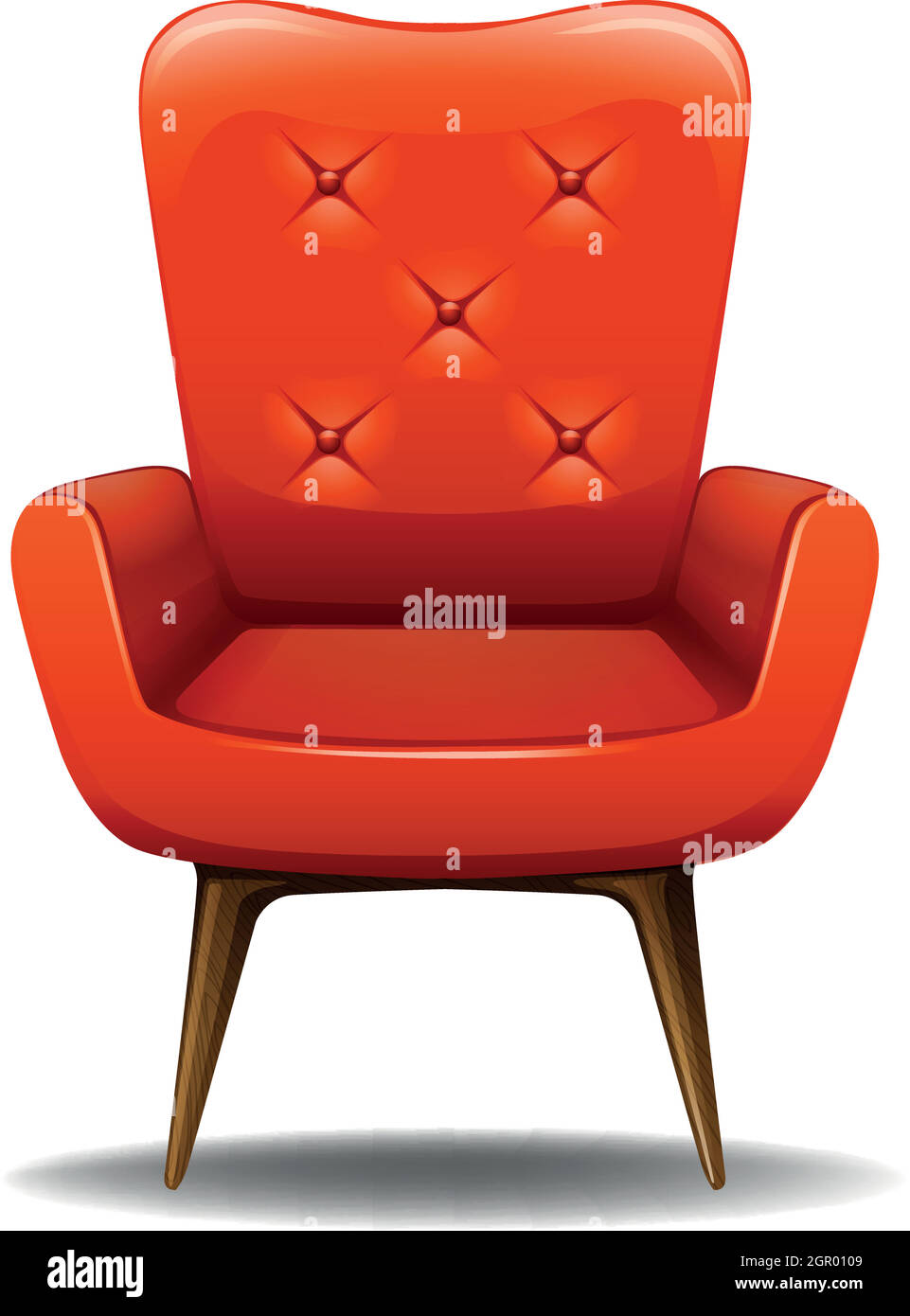 Orange chair Stock Vector