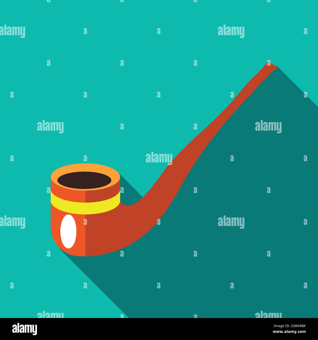 Wooden pipe icon in flat style Stock Vector Image & Art - Alamy