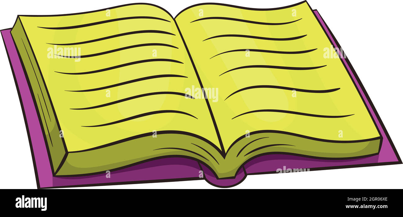 Opened big book icon cartoon style Royalty Free Vector Image