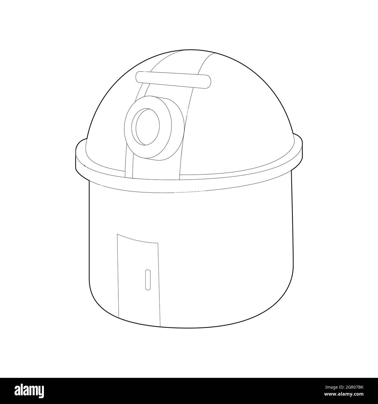 Observatory station icon, outline style Stock Vector