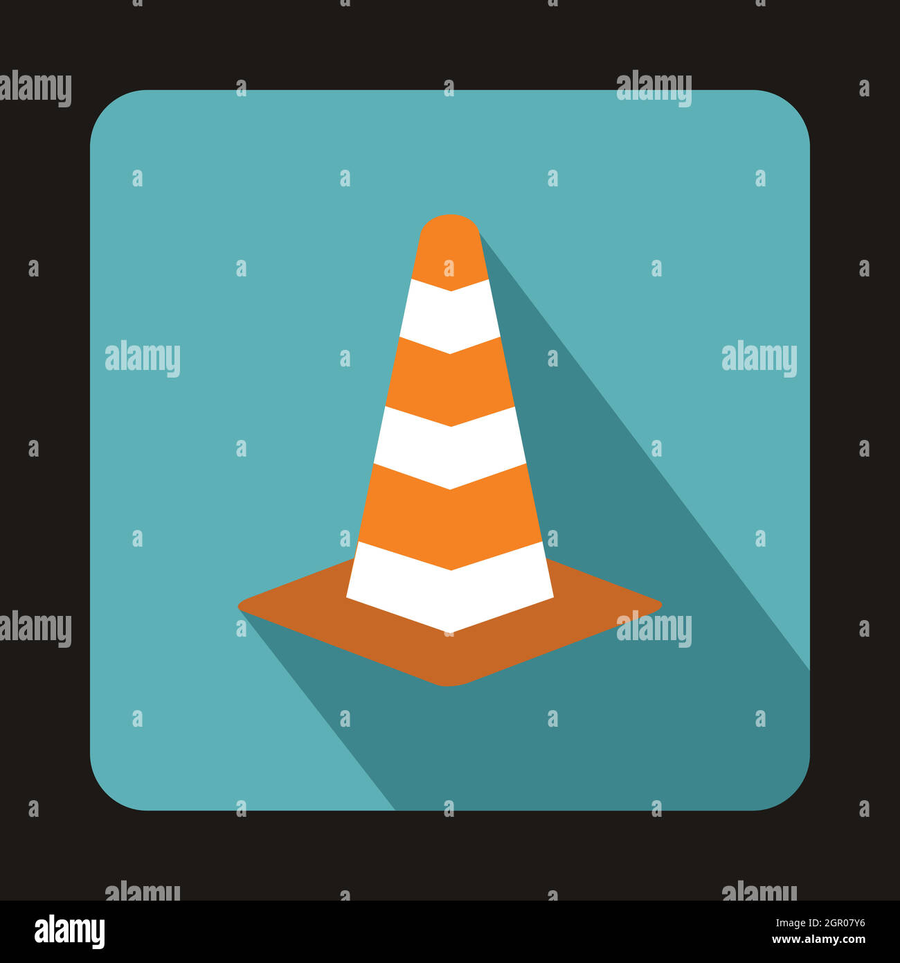 Traffic cone icon in flat style Stock Vector Image & Art Alamy