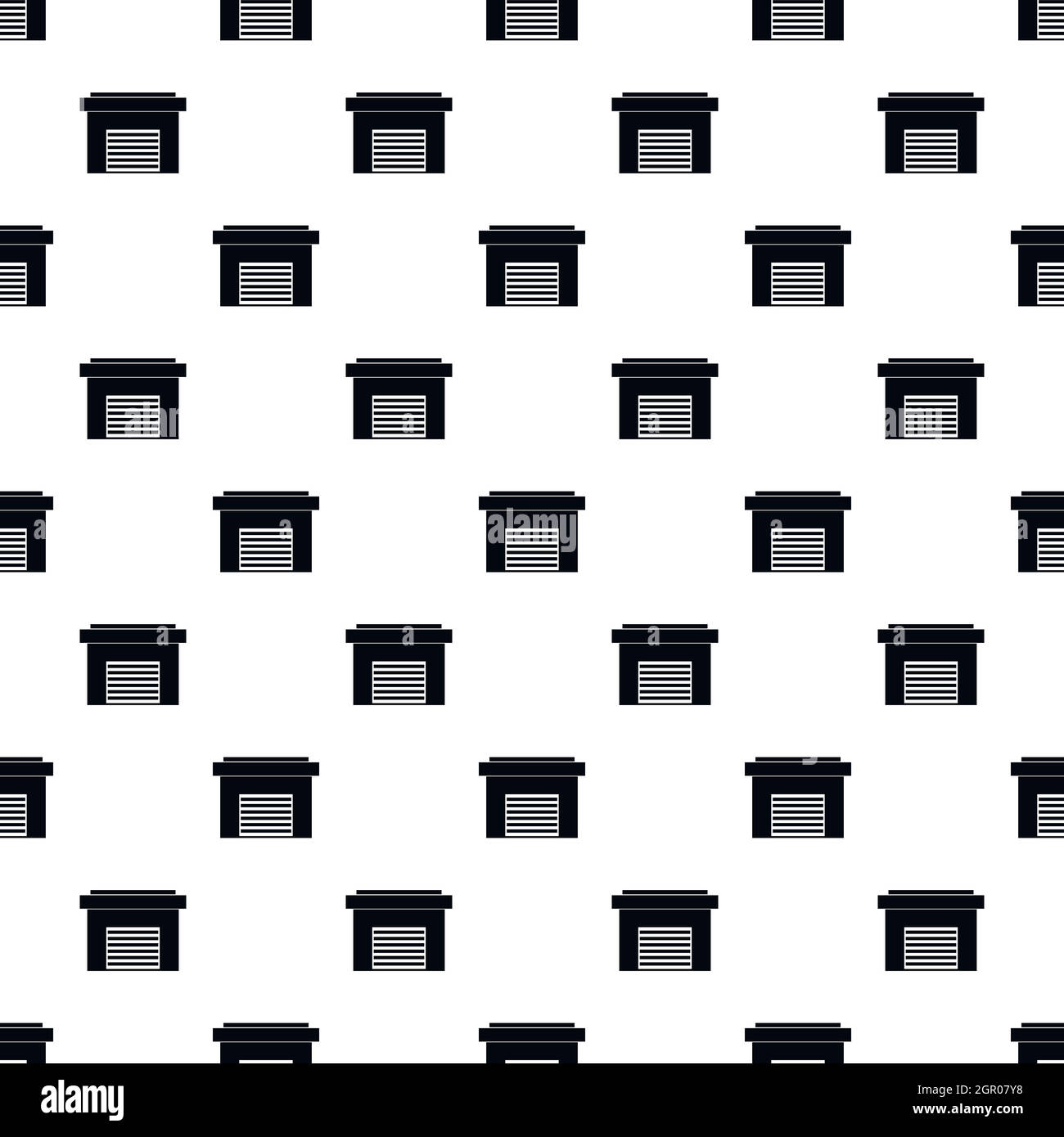 Garage pattern, simple style Stock Vector