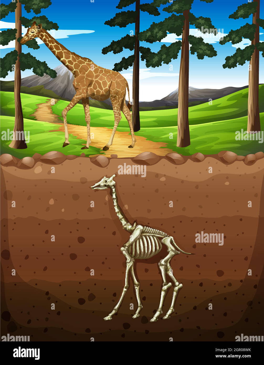 Giraffe dead Stock Vector Images - Alamy
