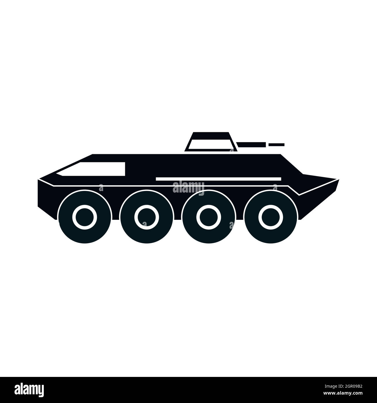 Armored personnel carrier icon, simple style Stock Vector