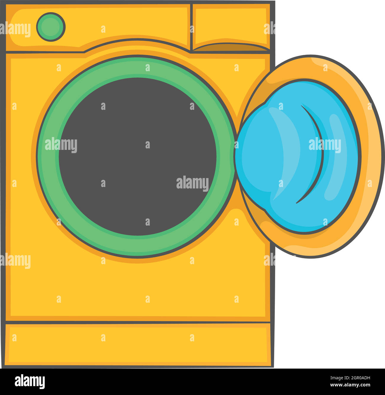Yellow washing machine icon, cartoon style Stock Vector Image & Art Alamy