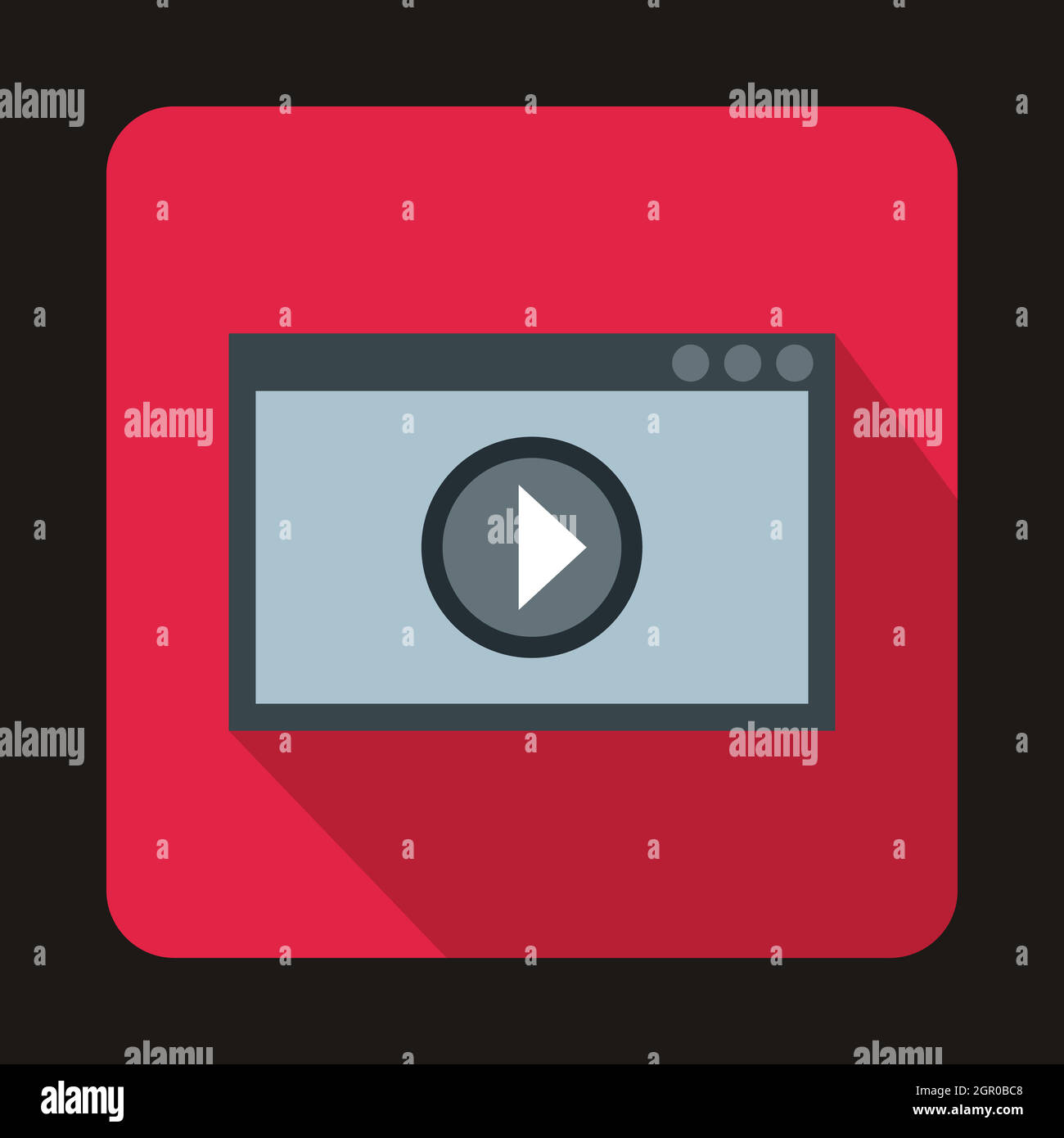 Video movie media player icon, flat style Stock Vector Image & Art - Alamy