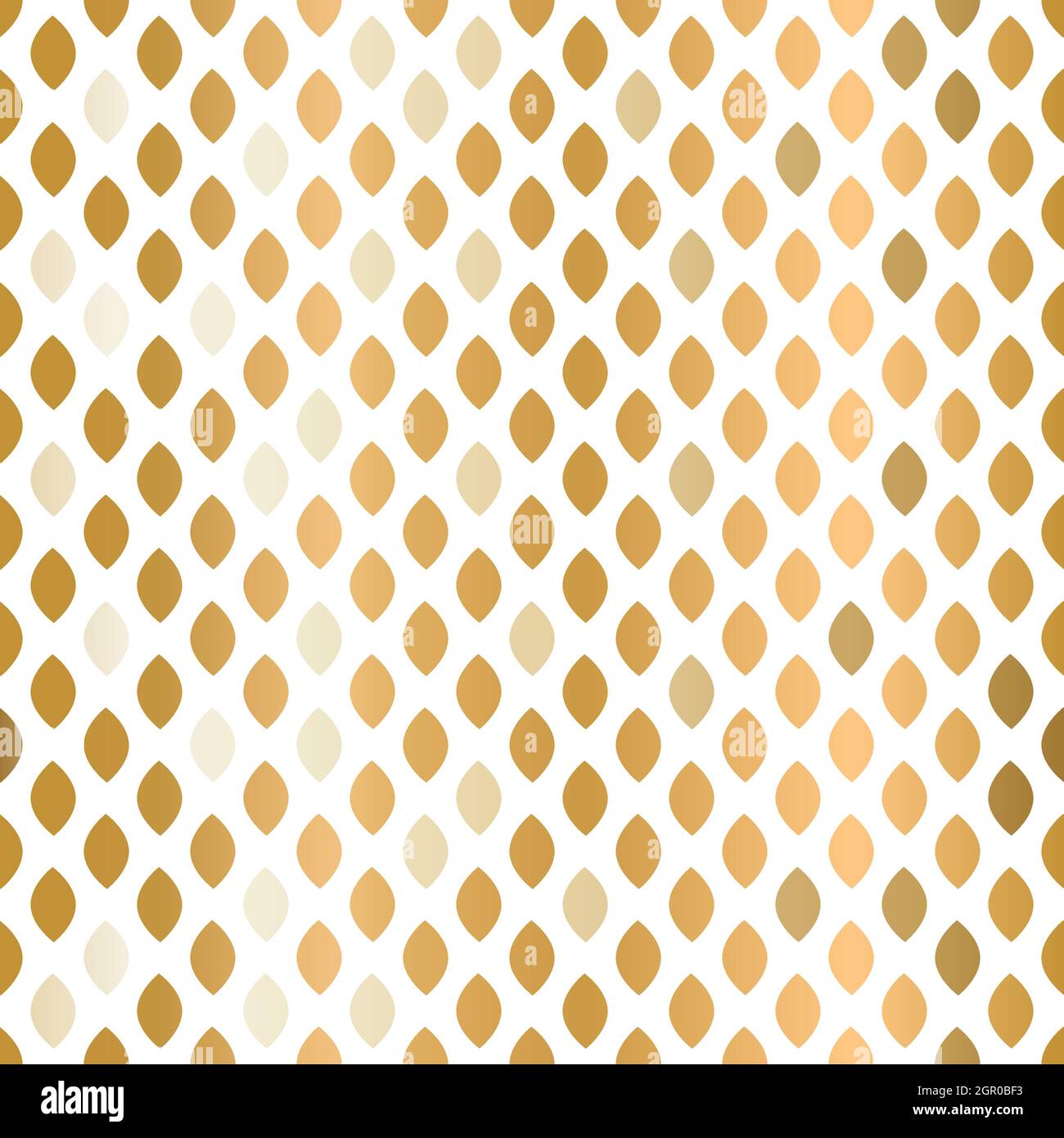 Gold Seamless Pattern Design on White Background Stock Vector