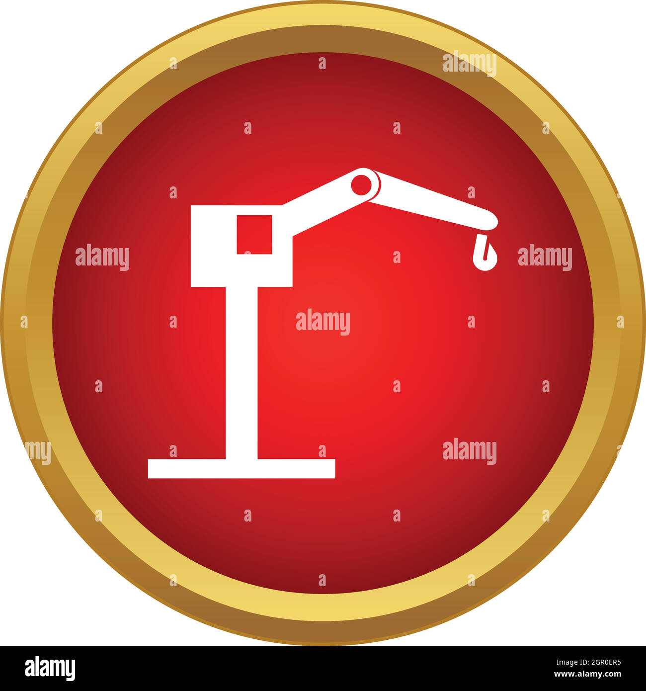 Hoisting crane icon in simple style Stock Vector Image & Art Alamy