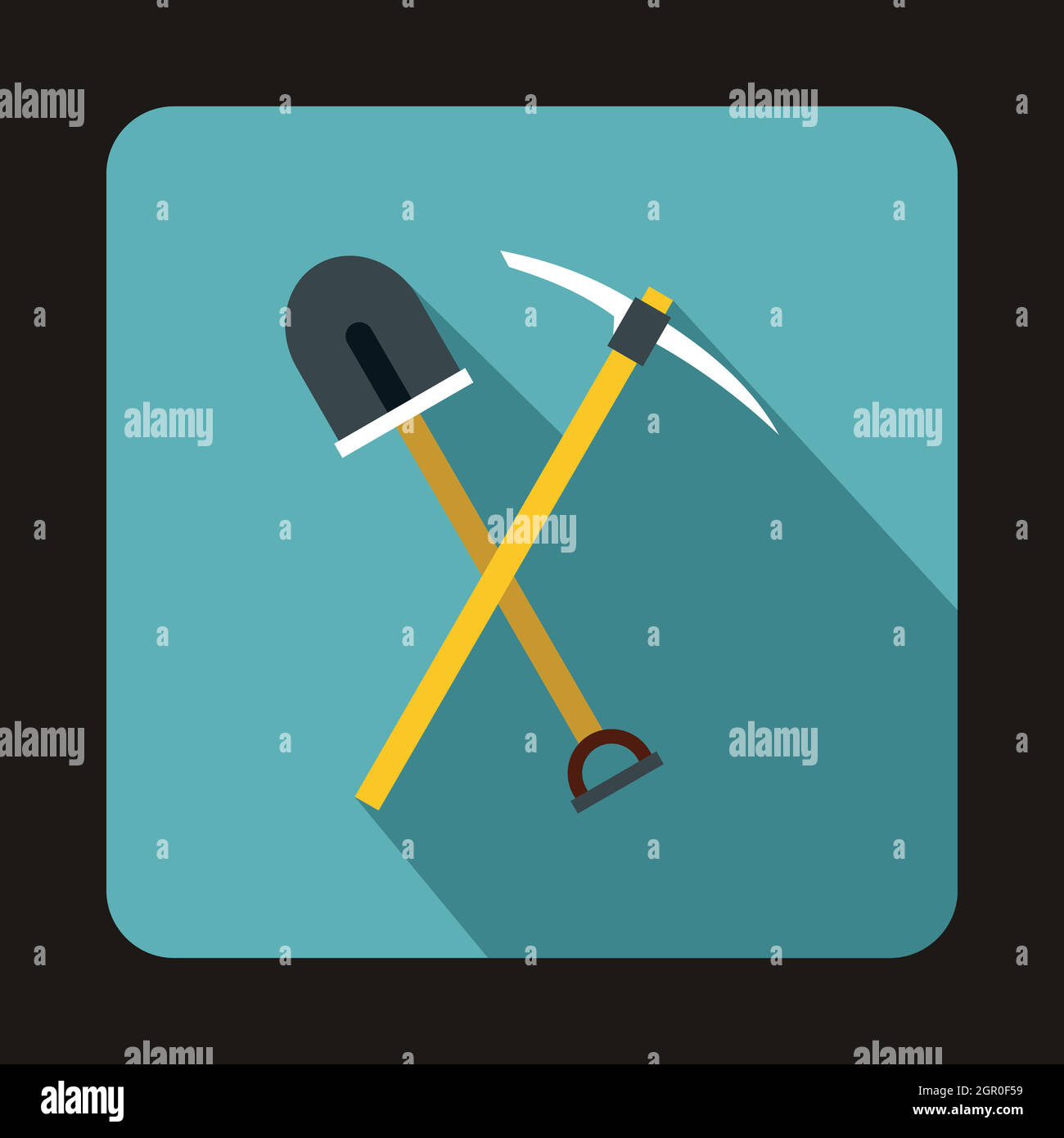 Pick tool and shovel icon, flat style Stock Vector Image & Art - Alamy