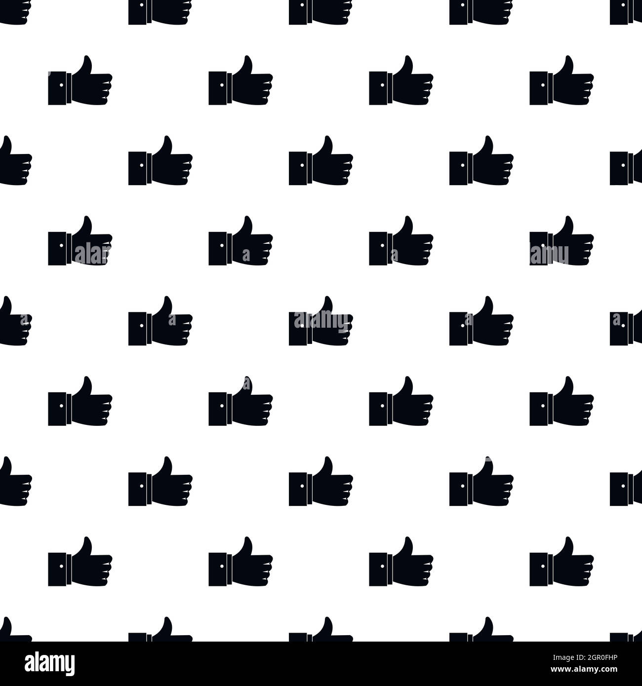 Thumb up pattern, simple style Stock Vector Image & Art - Alamy