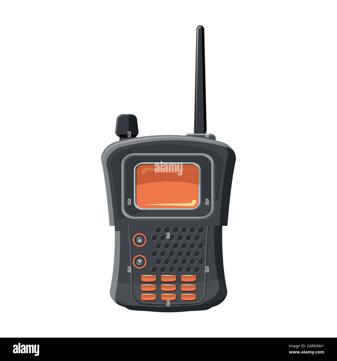Military radio transmitter icon, cartoon style Stock Vector