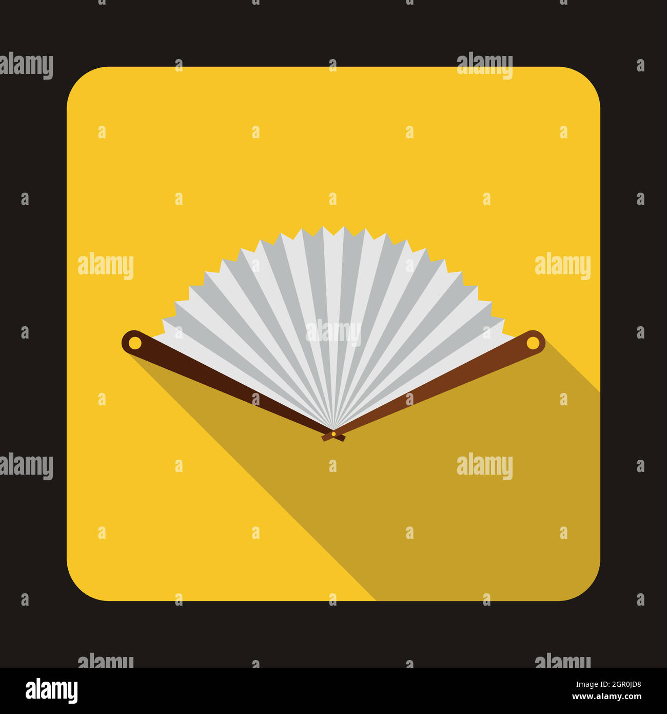 White fan icon in flat style Stock Vector