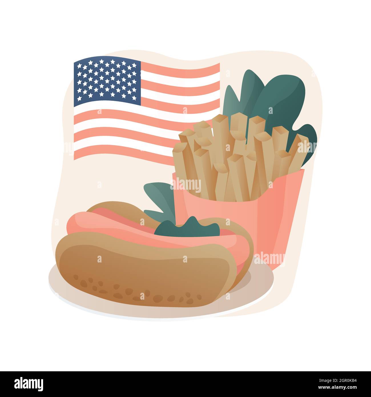 American cuisine abstract concept vector illustration Stock Vector ...