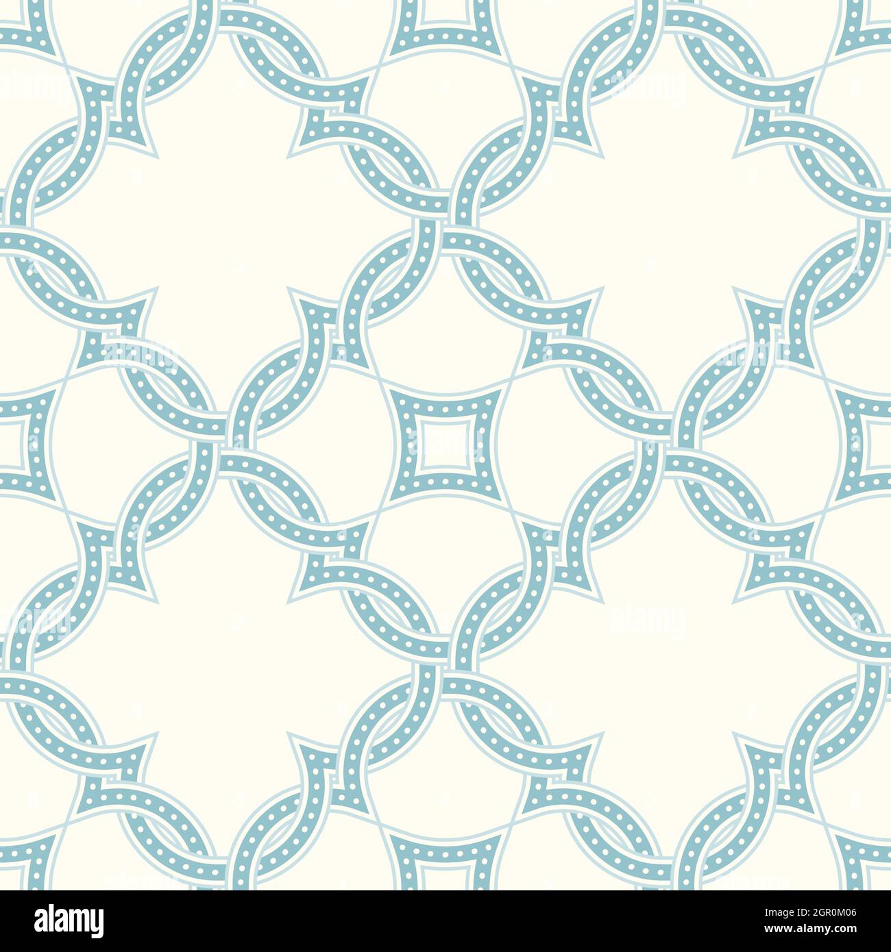 Portuguese tiles, Quatrefoil vector pattern. Tangled modern pattern, based on traditional oriental arabic patterns - arabesque. Seamless vector backgr Stock Vector