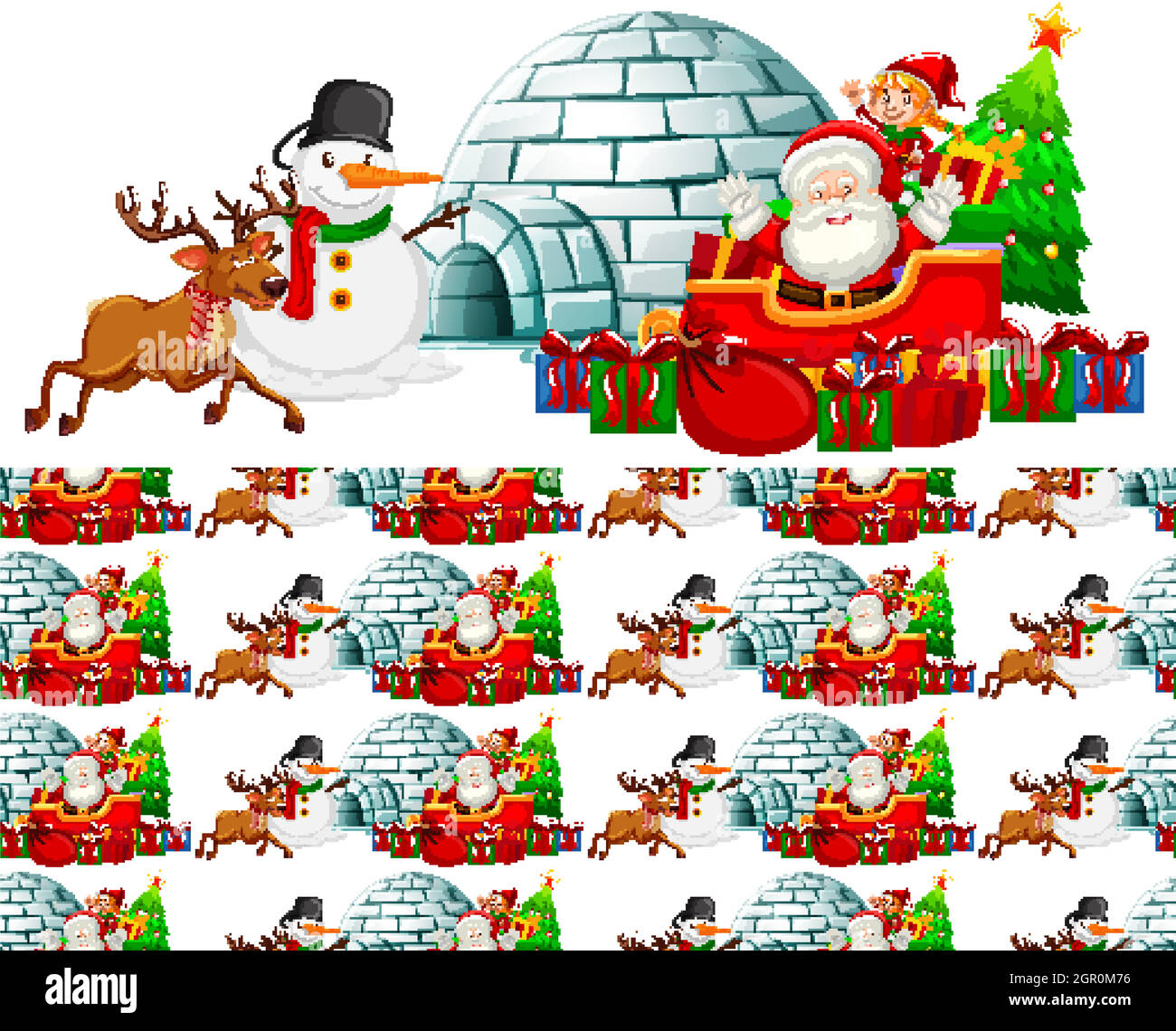 Seamless background design with christmas theme Stock Vector Image ...