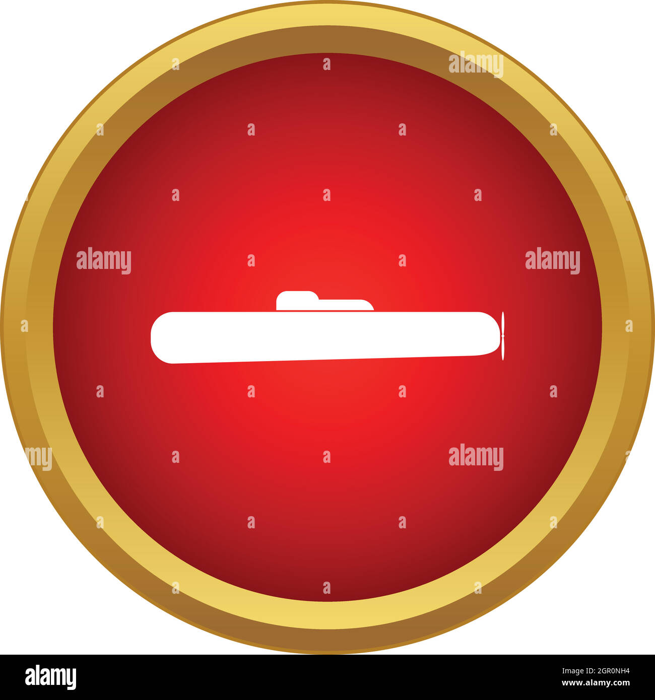 Submarine icon in simple style Stock Vector