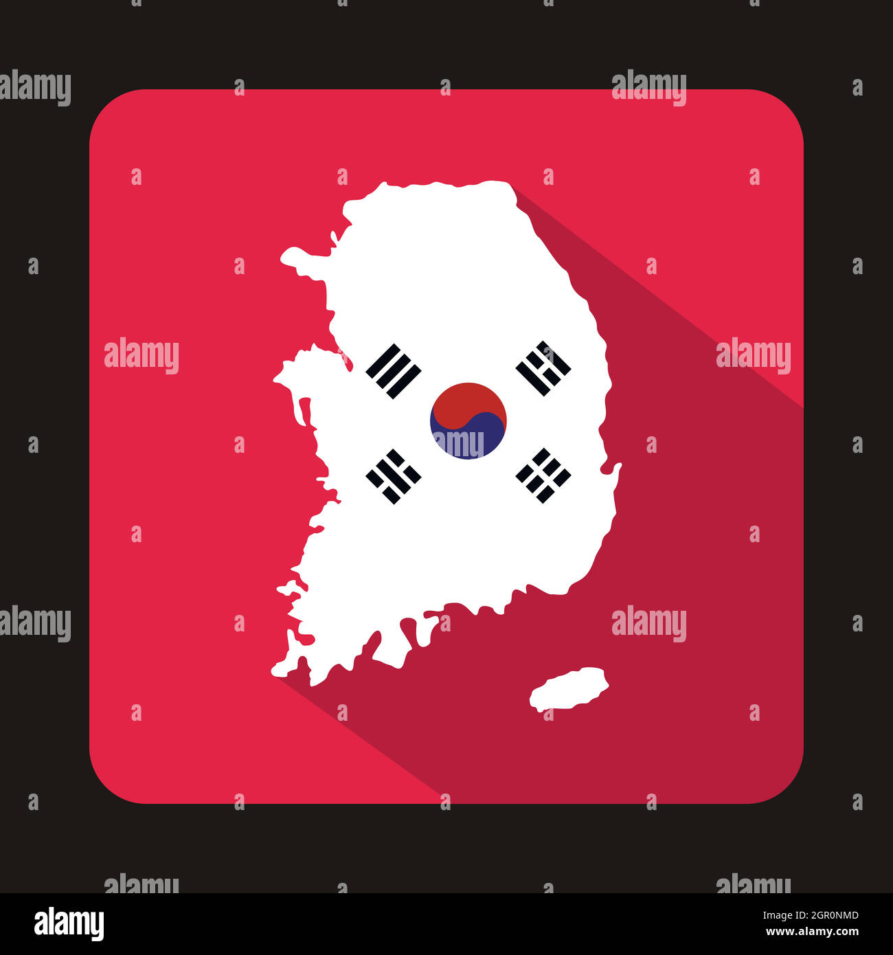 Map of south korea hi-res stock photography and images - Alamy