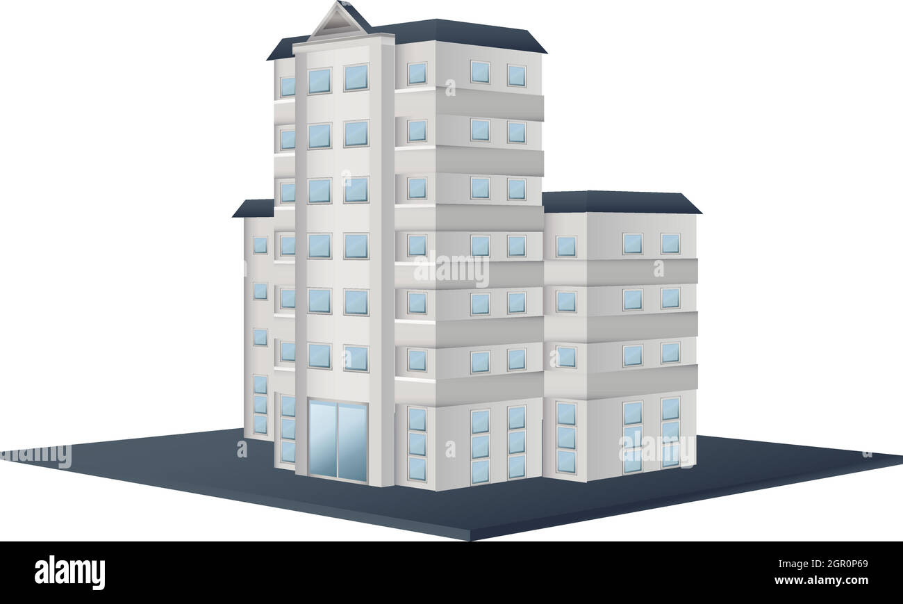 Architecture design for tall building Stock Vector