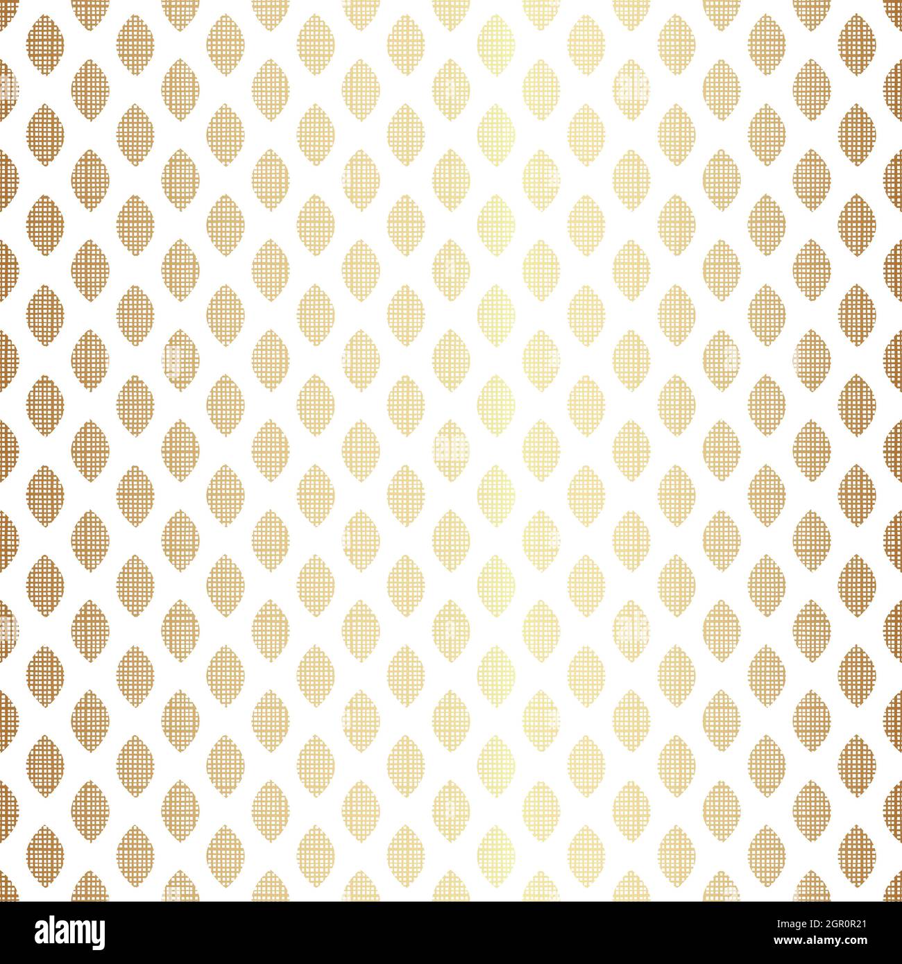 Gold Geometric Seamless Pattern Design on White Background Stock Vector