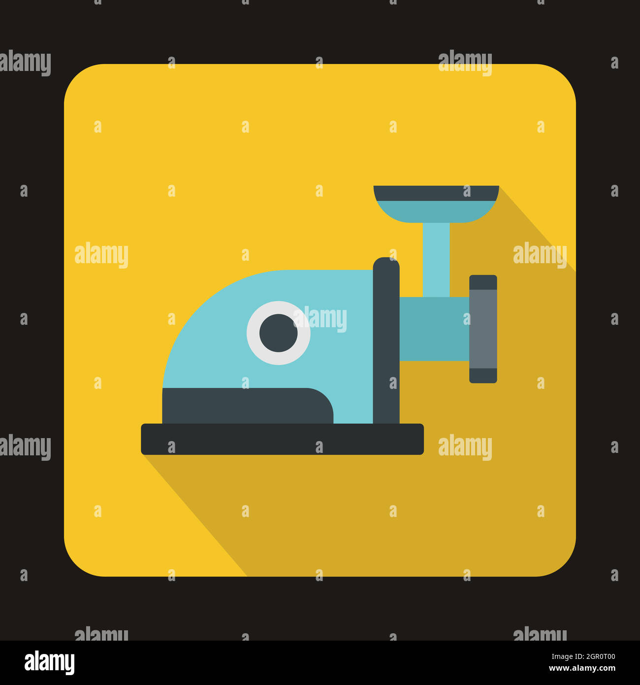 Electric grinder icon, flat style Stock Vector