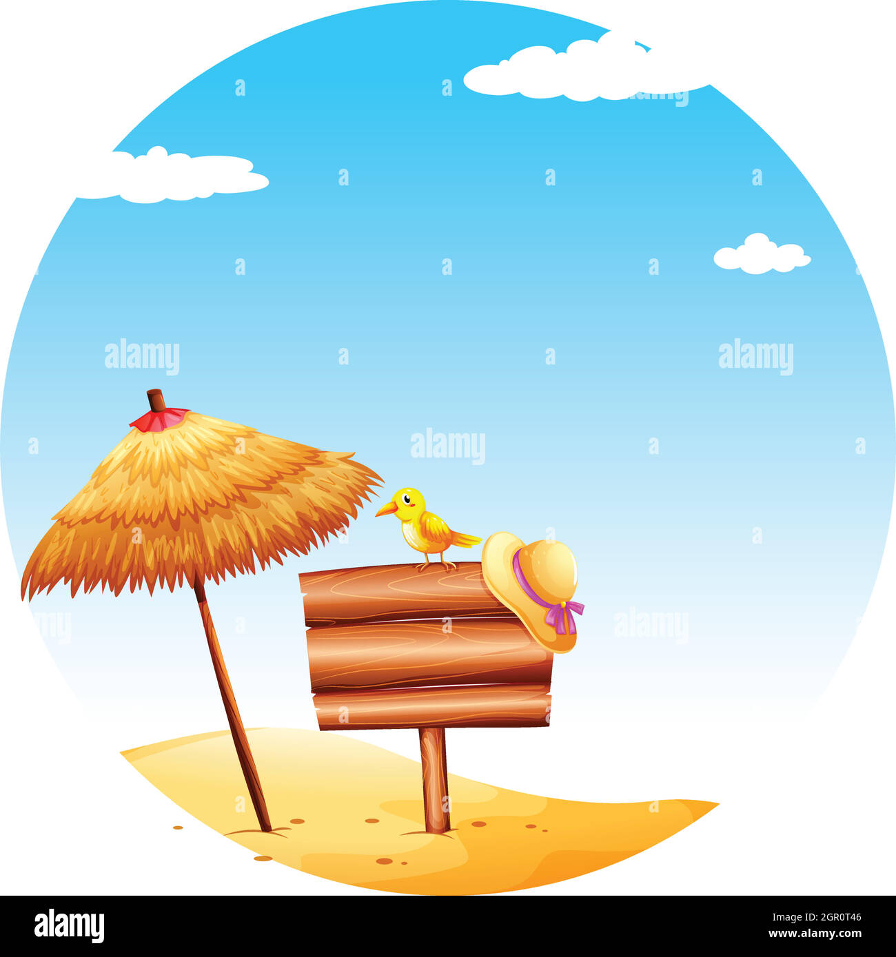 An empty signboard at the beach Stock Vector Image & Art - Alamy