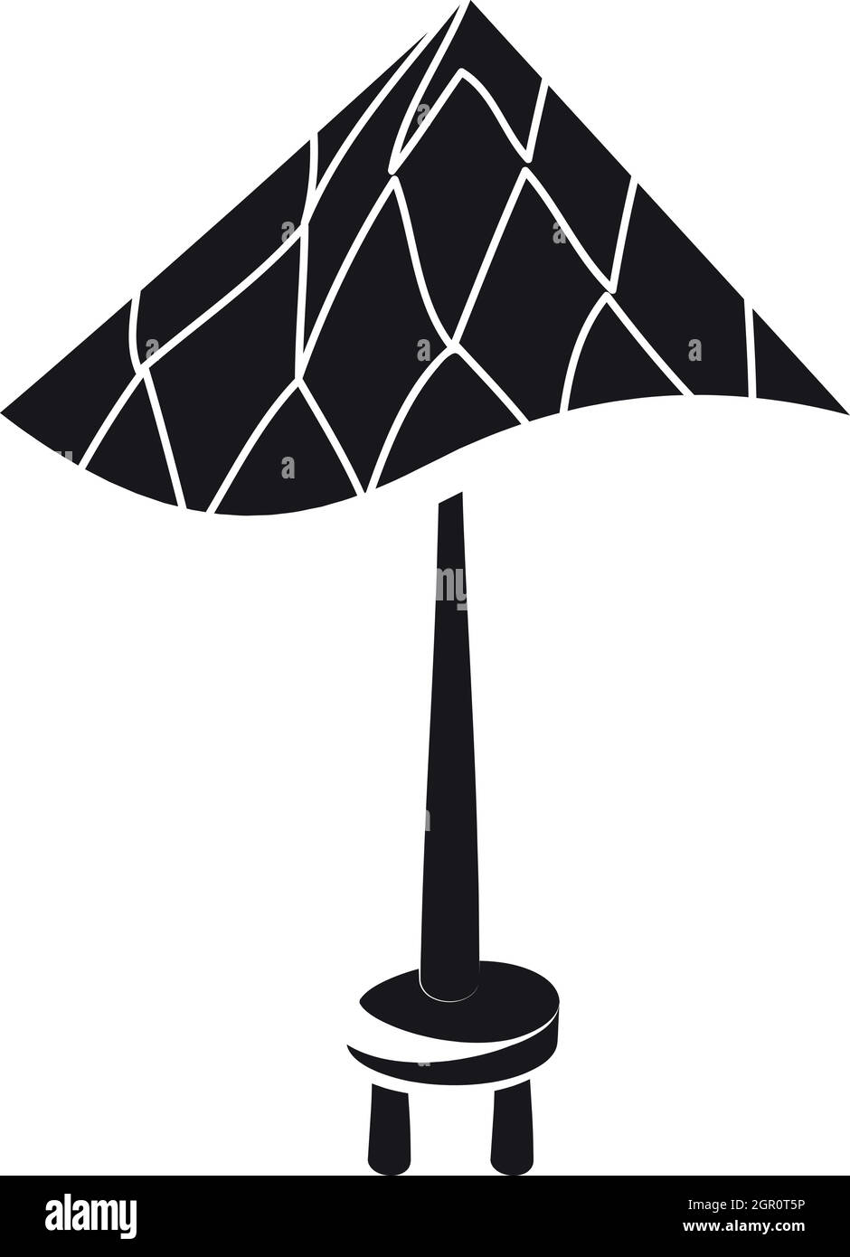 Beach umbrella icon, simple style Stock Vector