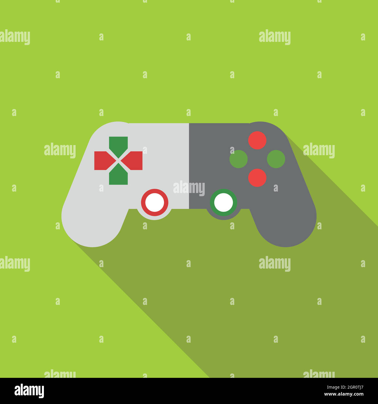 Game joystick icon, flat style Stock Vector
