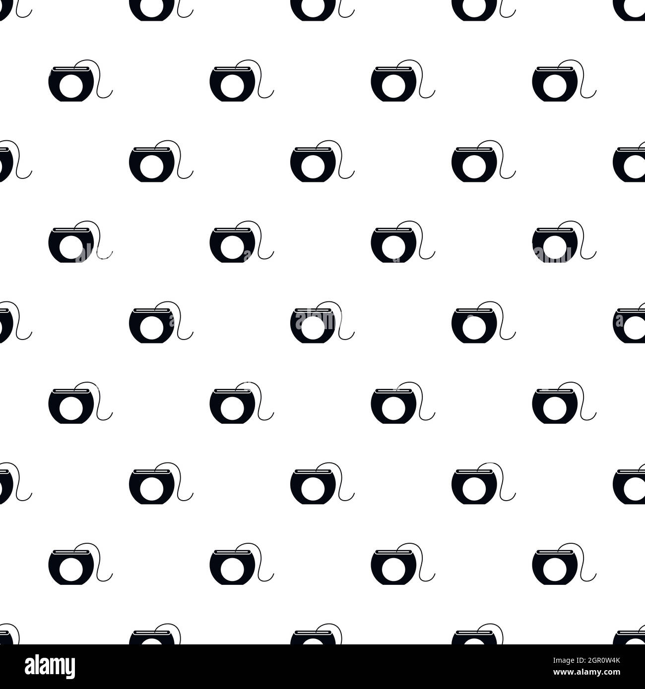 Dental floss pattern, simple style Stock Vector