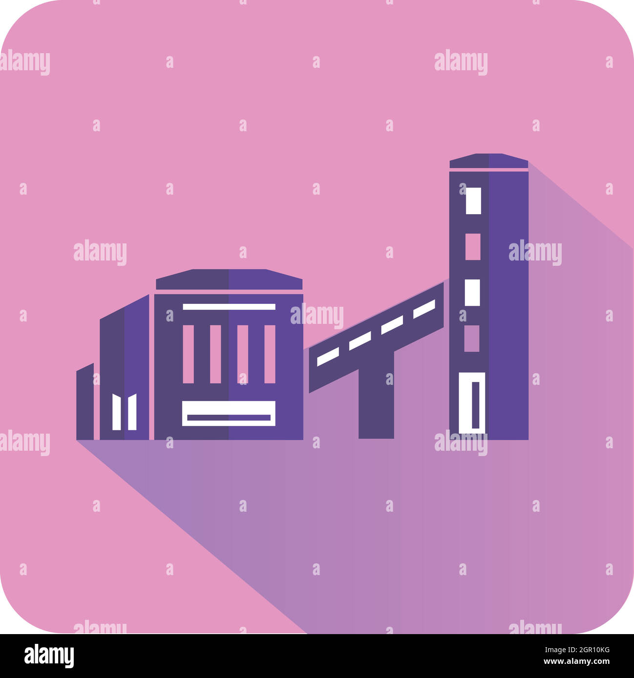Building plant icon, flat style Stock Vector Image & Art - Alamy