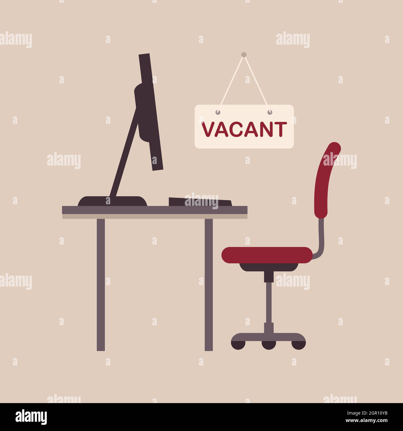 vacant concept, office chair Stock Vector