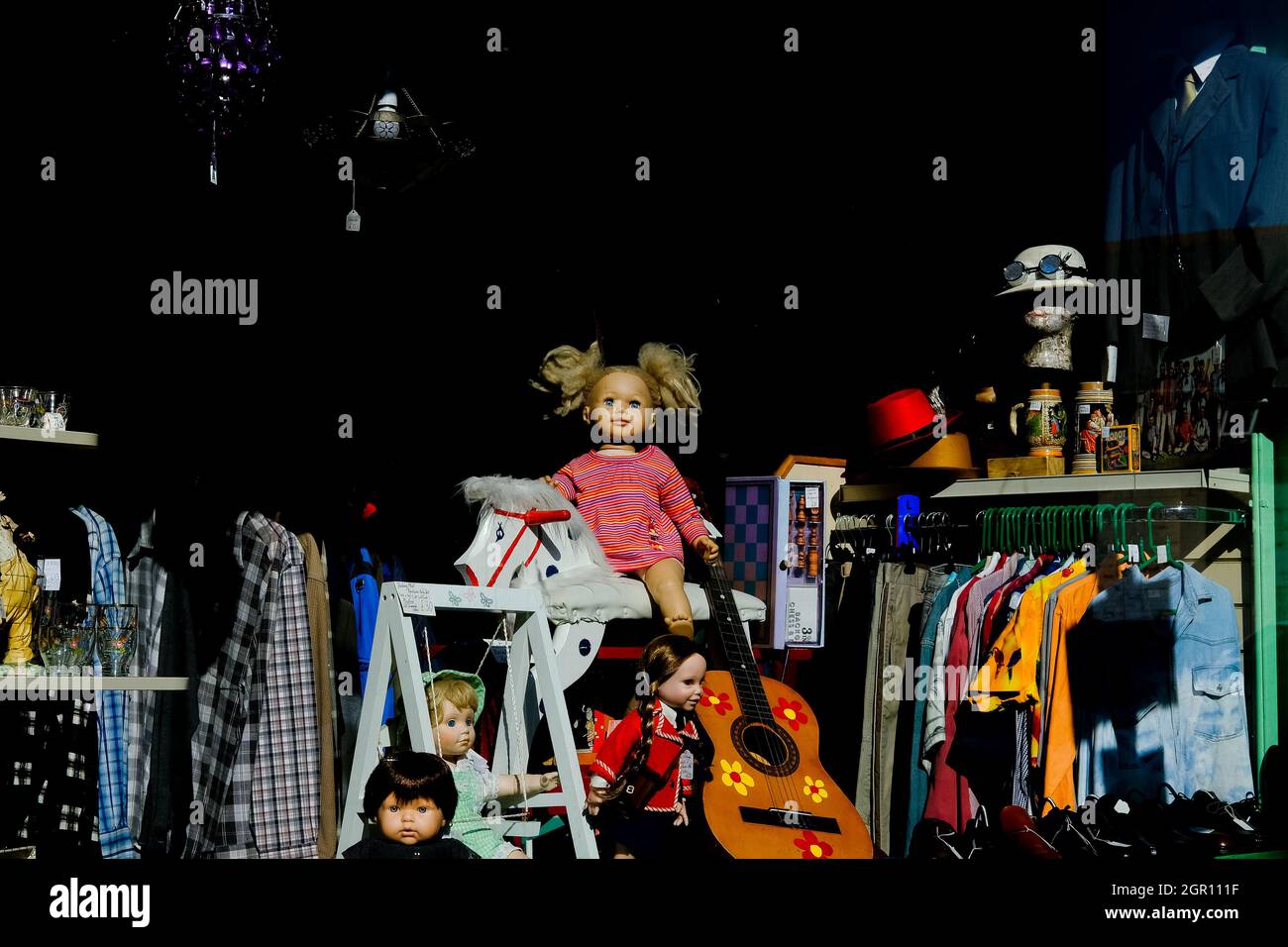 Toys And Household Goods For Sale At Second Hand Store Stock Photo Alamy