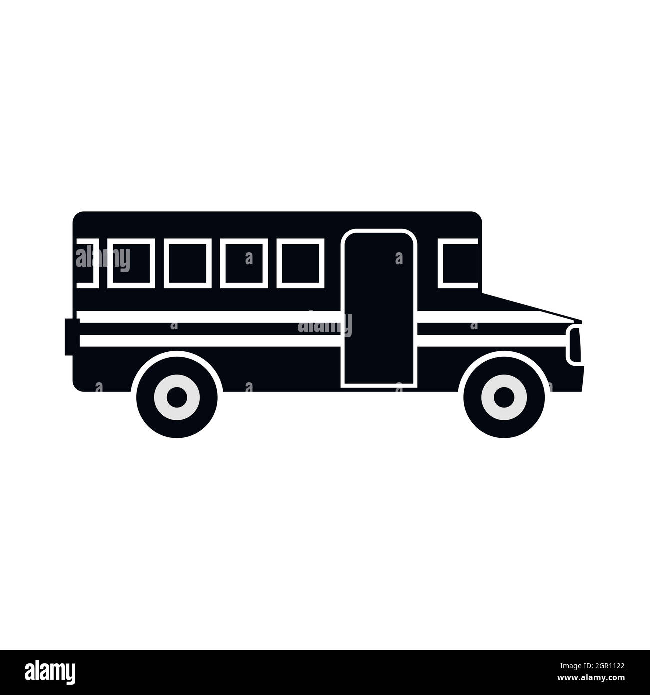 School bus icon, simple style Stock Vector