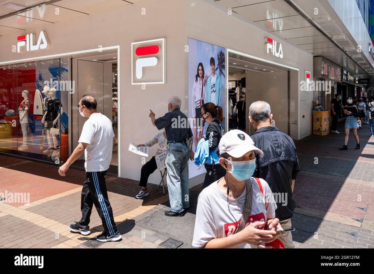 Pedestrians walk past the French sporting goods Decathlon store in Hong  Kong. (Photo by Budrul Chukrut / SOPA Images/Sipa USA Stock Photo - Alamy