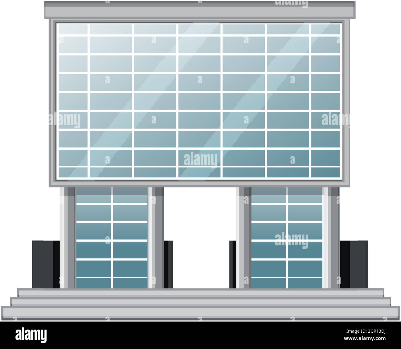 Office building on white background Stock Vector