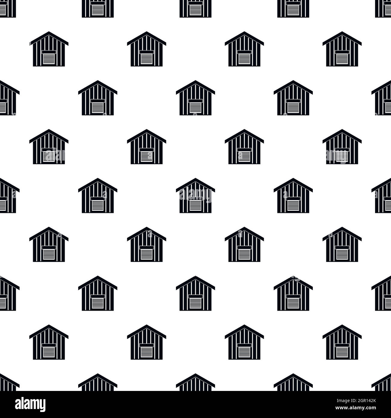 Large barn pattern, simple style Stock Vector
