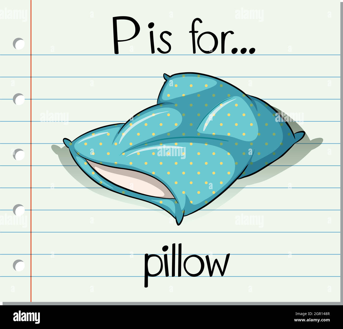 Flashcard letter P is for pillow Stock Vector Image & Art Alamy