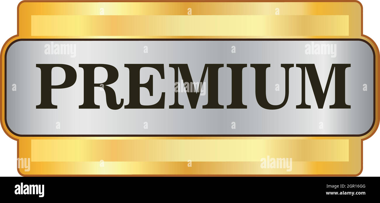 Premium golden label icon in flat style Stock Vector Image & Art - Alamy