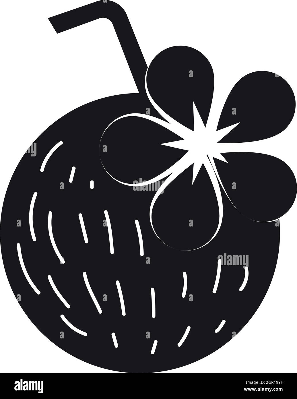 Coconut cocktail icon, simple style Stock Vector Image & Art - Alamy